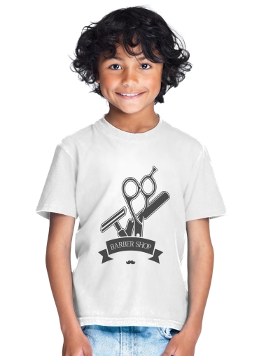T-Shirt Garçon Barber Shop white - Enfant