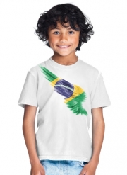 T-Shirt Garçon Brésil Maillot Selecao Domicile
