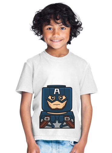 T-Shirt Garçon Bricks Captain America