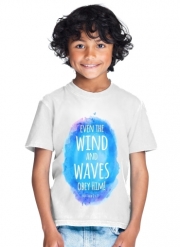T-Shirt Garçon Chrétienne - Even the wind and waves Obey him Matthew 8v27