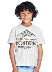 T-Shirt Garçon Catholique - Faith can move montains Matt 17v20 Bible