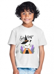 T-Shirt Garçon halloween cat sorcerer