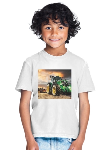 T-Shirt Garçon John Deer Tracteur vert
