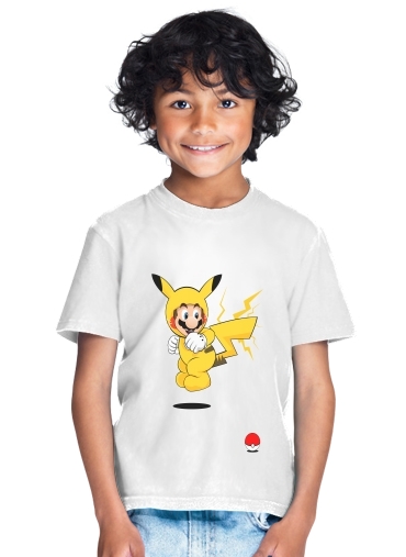 T-Shirt Garçon Mario mashup Pikachu Impact-hoo!