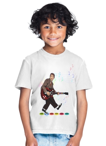 T-Shirt Garçon Marty McFly plays Guitar Hero