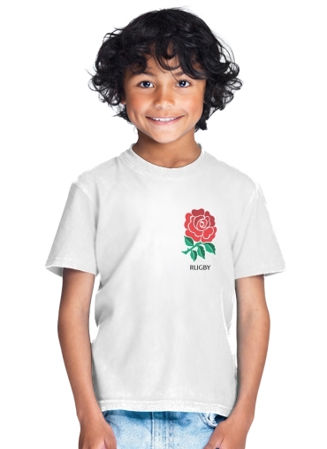 T-Shirt Garçon Rose Flower Rugby England