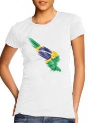T-Shirt Manche courte cold rond femme Brésil Maillot Selecao Domicile