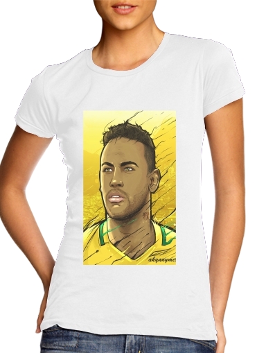T-Shirt Manche courte cold rond femme Brazilian Gold Rio Janeiro