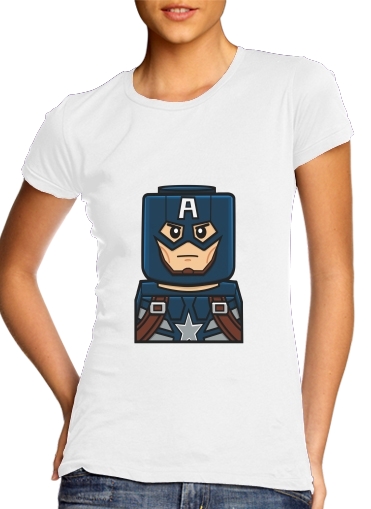 T-Shirt Manche courte cold rond femme Bricks Captain America