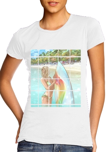 T-Shirt Manche courte cold rond femme California Surfer