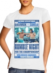 T-Shirt Manche courte cold rond femme Canelo vs Golovkin 16 September