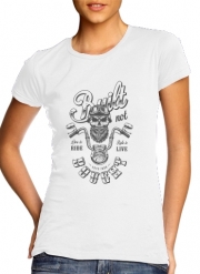 T-Shirt Manche courte cold rond femme Custom motorcycle badges