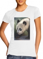 T-Shirt Manche courte cold rond femme Cute panda bear baby
