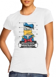 T-Shirt Manche courte cold rond femme Donald Duck Crazy Jail Prison