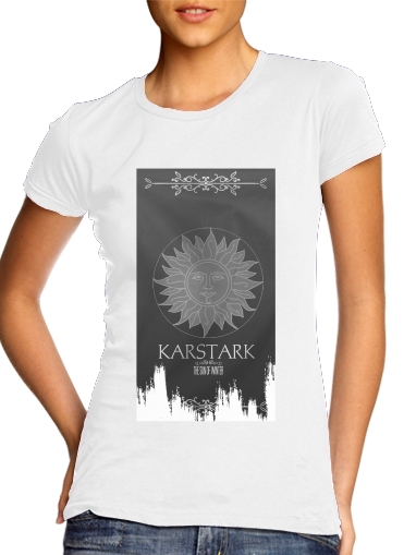 T-Shirt Manche courte cold rond femme Flag House Karstark