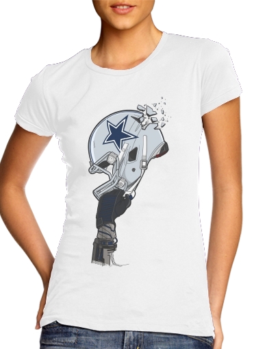 T-Shirt Manche courte cold rond femme Football Helmets Dallas