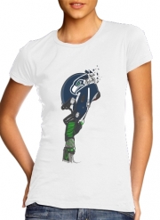 T-Shirt Manche courte cold rond femme Football Helmets Seattle 