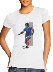 T-Shirt Manche courte cold rond femme Football Legends: Michel Platini - France