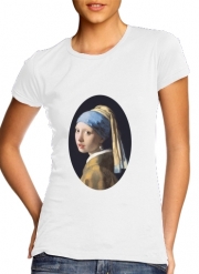 T-Shirt Manche courte cold rond femme Girl with a Pearl Earring