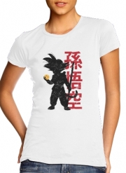 T-Shirt Manche courte cold rond femme Goku silouette