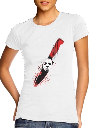 T-Shirt Manche courte cold rond femme Hell-O-Ween Myers knife