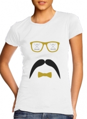 T-Shirt Manche courte cold rond femme Hipster Face 2
