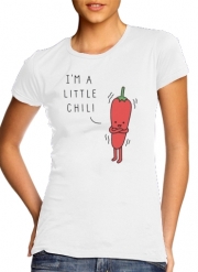 T-Shirt Manche courte cold rond femme Im a little chili - Piment
