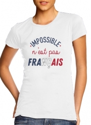 T-Shirt Manche courte cold rond femme Impossible n'est pas Français