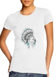 T-Shirt Manche courte cold rond femme Indian Headdress