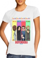 T-Shirt Manche courte cold rond femme Insert Coin Defenders
