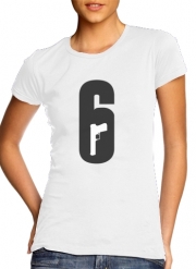 T-Shirt Manche courte cold rond femme Inspiration Rainbow 6 Siege - Pistol inside Gun