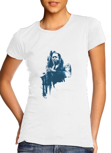 T-Shirt Manche courte cold rond femme John Coltrane Jazz Art Tribute