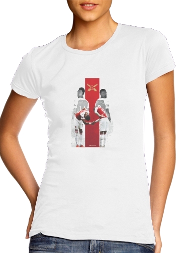 T-Shirt Manche courte cold rond femme Lacazette x Aubameyang Celebration Art