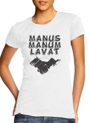 T-Shirt Manche courte cold rond femme Manus manum lavat
