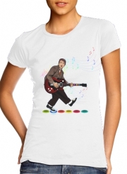 T-Shirt Manche courte cold rond femme Marty McFly plays Guitar Hero