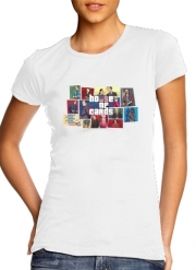 T-Shirt Manche courte cold rond femme Mashup GTA and House of Cards