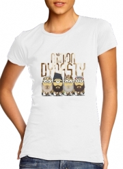 T-Shirt Manche courte cold rond femme Minions mashup Duck Dinasty