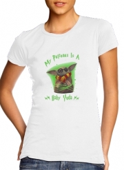 T-Shirt Manche courte cold rond femme My patronus is baby yoda