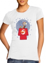 T-Shirt Manche courte cold rond femme Peanut Snoopy x StarWars