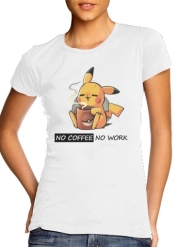 T-Shirt Manche courte cold rond femme Pikachu Coffee Addict