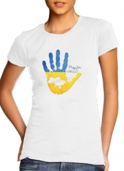 T-Shirt Manche courte cold rond femme Pray for ukraine