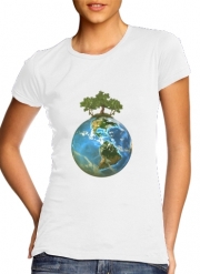 T-Shirt Manche courte cold rond femme Protégeons la nature - ecologie