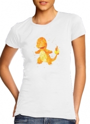 T-Shirt Manche courte cold rond femme Salameche Watercolor
