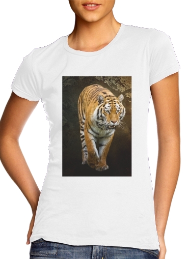 T-Shirt Manche courte cold rond femme Siberian tiger