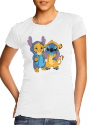 T-Shirt Manche courte cold rond femme Simba X Stitch best friends