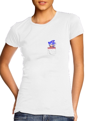 T-Shirt Manche courte cold rond femme Sonic in the pocket