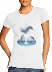 T-Shirt Manche courte cold rond femme The Heart Of The Dolphins