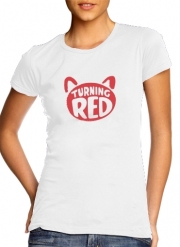 T-Shirt Manche courte cold rond femme Alerte rouge panda roux