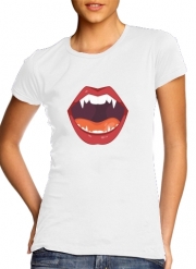 T-Shirt Manche courte cold rond femme Vampire bouche