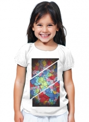 T-Shirt Fille Abstract Cool Cubes